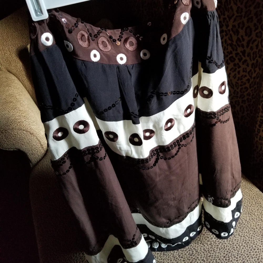 WD-NY silk lined boho skirt